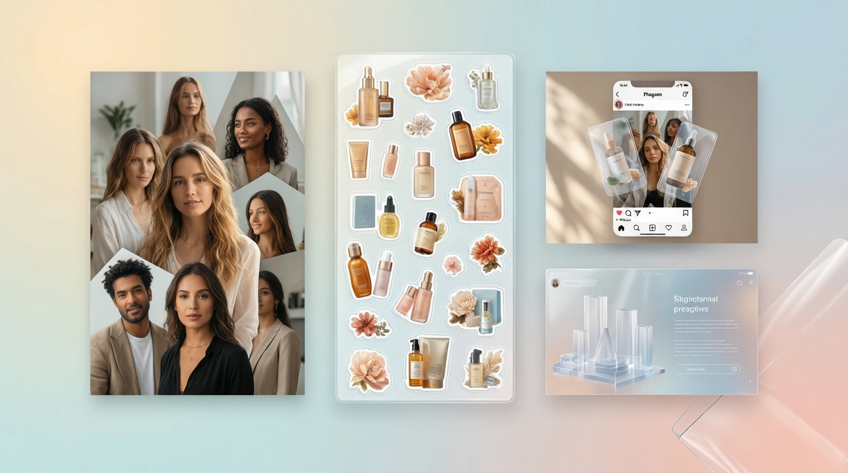 Creative design examples using transparent PNG images